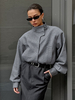 Veste Femme Col Rabattu Polyester Manches Longues Chic