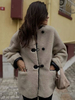 Veste Femme Polaire Col Rond Boutons Polyester