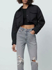 Veste Femme Taille Haute Femme à Col Revers avec Manches Longues avec Poches Unicolore