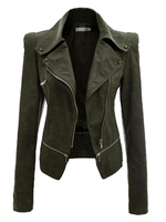 Veste femmes 2021 Noir Veste de moto Manche longue zip Veste de cyclist