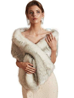 Veste Foulard Fousse Fourrure Synthétique Femme Hiver à Col V Unicolore Veste Foulard Fousse Fourrure Synthétique Femme