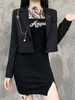 Veste Gothique Femme Noir Top Polyester Gothique Costumes Rétro