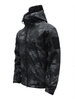 Veste homme à capuche zippée polyester veste noire à la mode