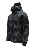 Veste homme à capuche zippée polyester veste noire à la mode
