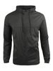 Veste homme à capuche zippée polyester veste noire à la mode