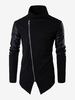 Veste Homme Avec Fermeture Éclair Vintage Chic Col Montant En Polyester Coton