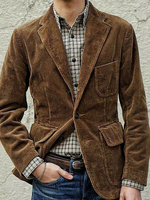 Veste Homme Boutons Polyester Moderne