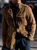 Veste Homme Col Rabattu Manches Longues Velours Côtelé Amazing Regular Fit Jacket
