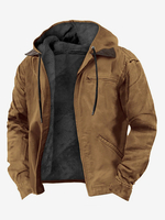 Veste Homme En Polyester Intelligent Doublure Chaud Hiver À Capuche