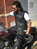 Veste Homme Poches Squelette Polyester Moderne Veste Noire