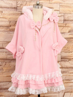 Veste lolita synthétique rose avec dentelle Déguisements Halloween
