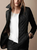 Veste Manteau Court Femme Imprimés à Col Revers Coupe Cintrée avec Manches Longues avec Boutons avec Poches Unicolore Veste Blazer Manteau Hiver Femme