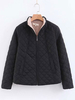 Veste Manteau Femmes Hivers Courte à Col Montant à Zip avec Manches Longues et Poches Unicolore Veste Manteau Femmes