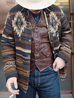 Veste Manteau Homme Imprimé Élégant