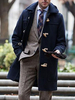 Veste Manteau Long Homme Bouton En Corne Tendance