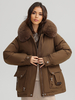 Veste parka épaisse en peluche avec col en fausse fourrure vêtements dextérieur dhiver à capuche pour femmes 2025