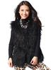 Veste Sans Manches En Fausse Fourrure Noire Pour Femmes