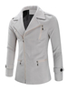 Vestes et manteaux de Hommes Manteaux Hommes Collier High Collier Artwork Casual Gris clair Moderne