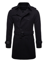 Vestes et manteaux Hommes Manteaux Hommes Collier Collier Artwork Casual Black Smart