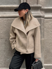Vestes Femmes Col Rabattu Bouton Chic Style En Route Veste Kaki Femmes