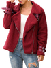 Vestes Femmes Col Rabattu Zipper Fausse Fourrure Manteau d\