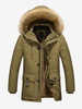 Vestes Pour Hommes Manteaux À Capuche Fausse Fourrure Parka Décontracté