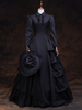 Victoria Robe Costumes Vintage noir à lacets Marie Antoinette Costume Déguisement rétro Déguisements Halloween