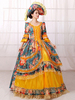Victorienne royale Halloween Costume Vintage robe boule robe de Pageant Orange foncé des femmes Halloween