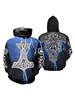 Viking Halloween Costume Tattoo Sweat à capuche imprimé 3D
