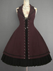 Vintage Gothic Lolita Robe Farron JSK Covenant Lace Up Lolita Jumper Jupe Déguisements Halloween