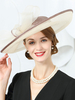 Vintage Sun Hat Champagne Bows Royal Headpieces Été Retro Accessoires de cheveux Costume Déguisements Halloween