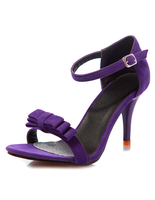 Violet boucles Suède Micro robe sandales pour femmes
