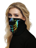Visage Bandana Seamless Face Mask Mouth Cover Skull 3D Print Tube Headwear