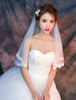 Voile 1 couche en dentelle avec dentelle forme d