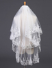 Voile 2 couches en tulle avec dentelle classique