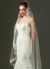 Voile 2 couches en tulle avec dentelle forme d