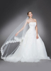 Voile 2 couches en tulle avec dentelle forme d
