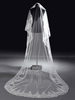 Voile Accessoire 1 couche en tulle avec dentelle forme de cascade