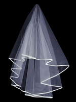 Voile Accessoire 1 couche en tulle avec passepoil classique
