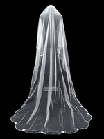 Voile Accessoire 1 couche en tulle avec perles forme d
