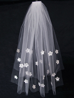 Voile Accessoire 2 couches en tulle avec fleur classique