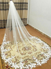 Voile cascade de mariée voile à traîne blanche