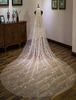 Voile dor des stars de la cathédrale de cascade de la cathédrale de mariage dor