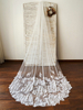 Voile de mariage à un niveau en dentelle de tulle appliques bord voile de mariée classique