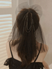 Voile de mariage arcs à un étage Tulle Cut Edge Classic Bridal Veil