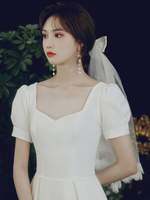 Voile de mariage blanc à deux niveaux nœuds tulle bord coupé voiles de mariée classiques