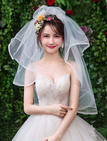 Voile de mariage cascade ivoire une couche de tulle