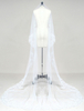 Voile de mariage cathédrale Sequin dentelle en forme ovale appliques bord un Tier Bridal Veil