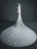 Voile de mariage deux niveaux dentelle tulle coupe bord classique voiles de mariée