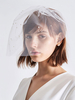 Voile de mariage Perles à un étage Tulle Cut Edge Classic Bridal Veil